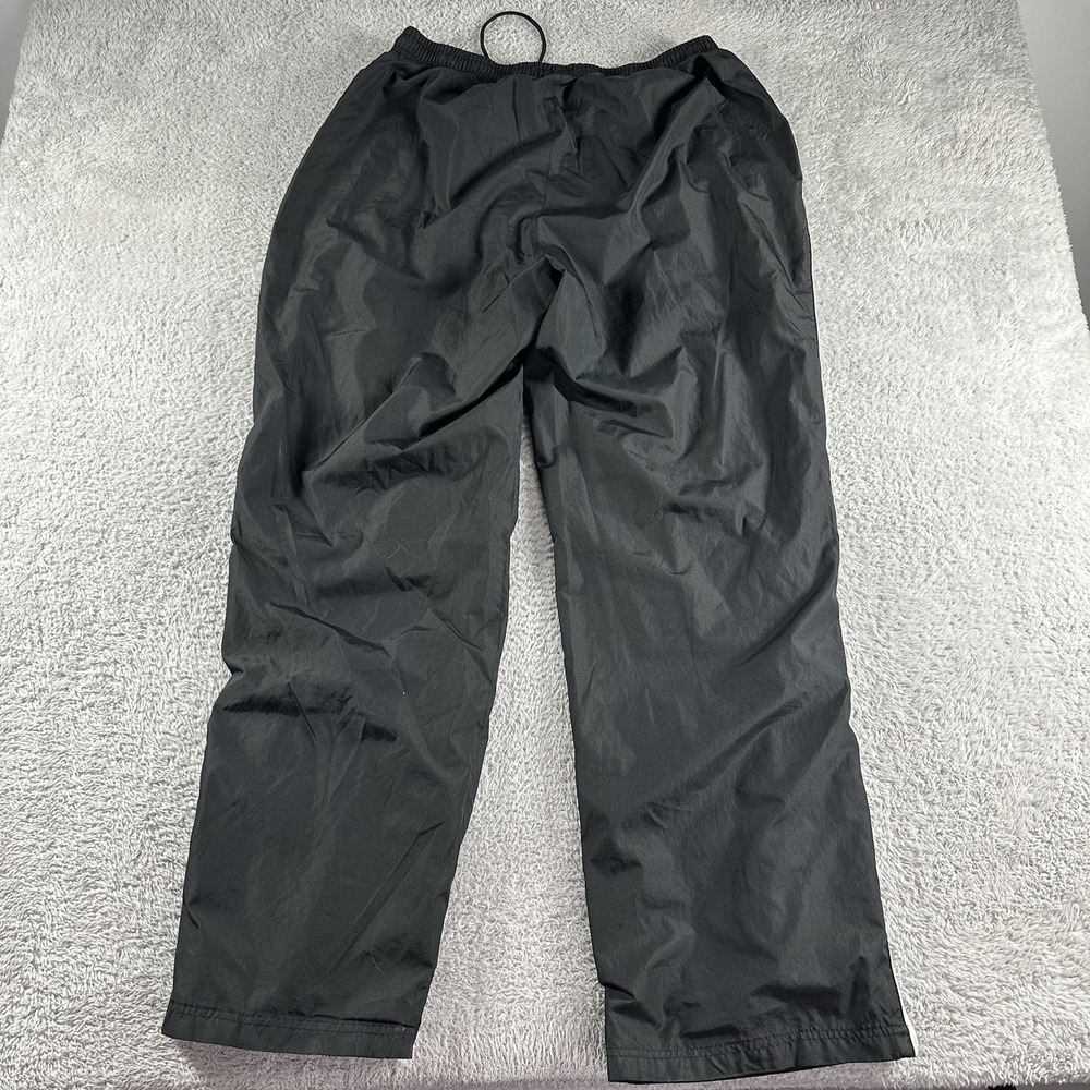 VINTAGE BCG Windbreaker Track Pants Mens XL Black Lined Zip Ankle